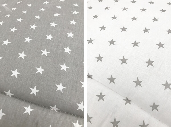 Playpen mat stars Grey/White