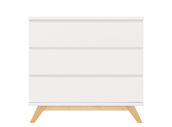 Dresser with 3 drawers gripless Lynn White/Natural
