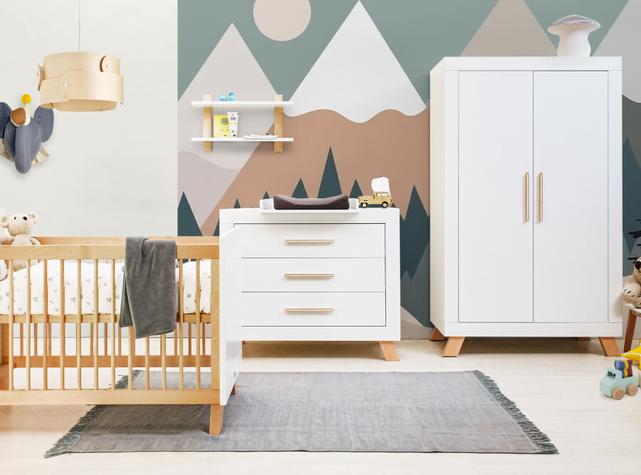 3E 3xE Commode 140 cm met 2 deuren en 3 laden in wit - 140 x 78 x 39 cm (b x h x d 3E 3xE Commode 140 cm met 2 deuren en 3 laden in wit - 140 x 78 x 39 cm (b x h x d