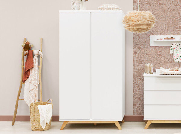 2-door wardrobe gripless Lynn White/Natural