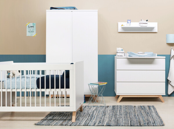 2-door wardrobe gripless Lynn White/Natural