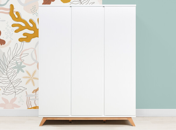 3-door wardrobe gripless Lynn White/Natural