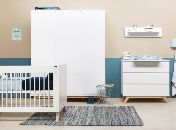 3-door wardrobe gripless Lynn White/Natural