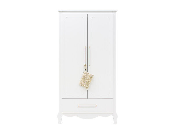 2-door XL wardrobe with drawer Elena White