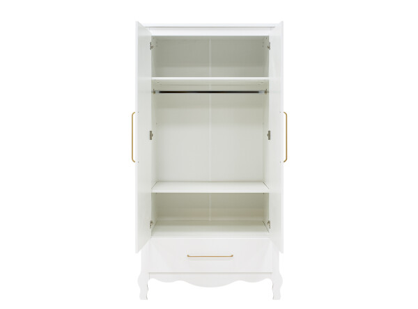 2-door XL wardrobe with drawer Elena White