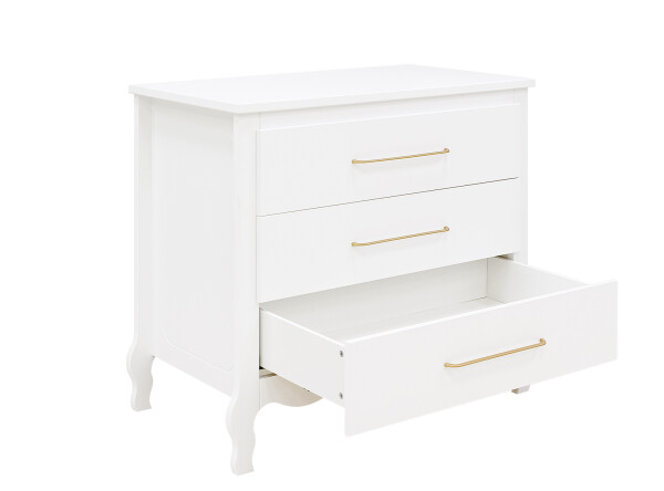 Elena 2 piece nursery furniture set with bench bed White