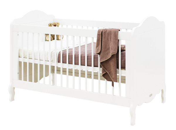 Elena 3 piece nursery furniture set with bench bed White