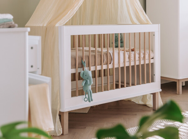 Bed 60x120 Mika White/Oak