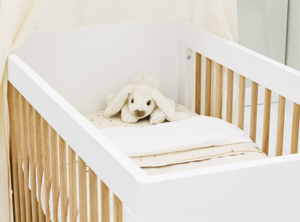 Bed 60x120 Mika White/Oak