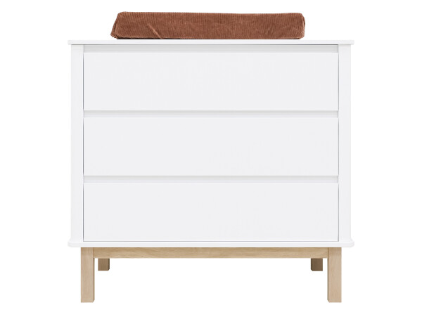 Commode met 3 laden Mika Wit/Eiken