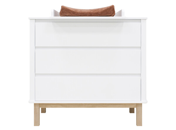 Dresser with 3 drawers Mika White/Oak