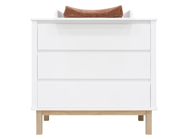 Commode met 3 laden Mika Wit/Eiken