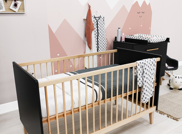 Bench bed 70x140 Lena Matt Black/Natural