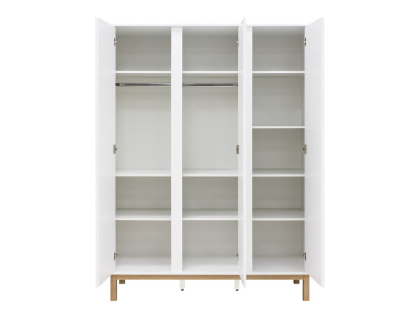 3-door wardrobe Mika White/Oak