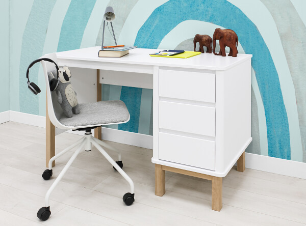 Writing desk Mika White/Oak