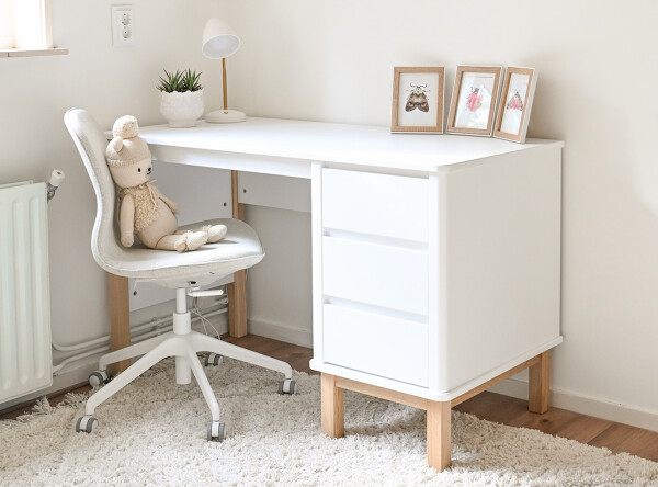 Writing desk Mika White/Oak