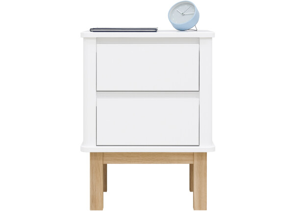 Night table Mika White/Oak