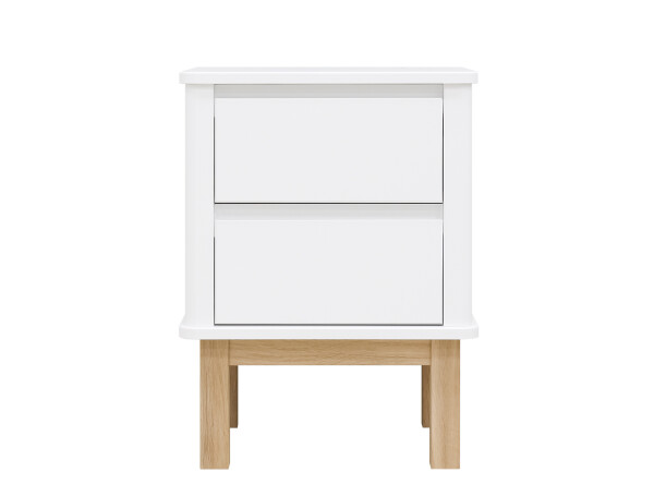 Night table Mika White/Oak