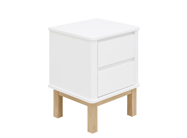 Night table Mika White/Oak