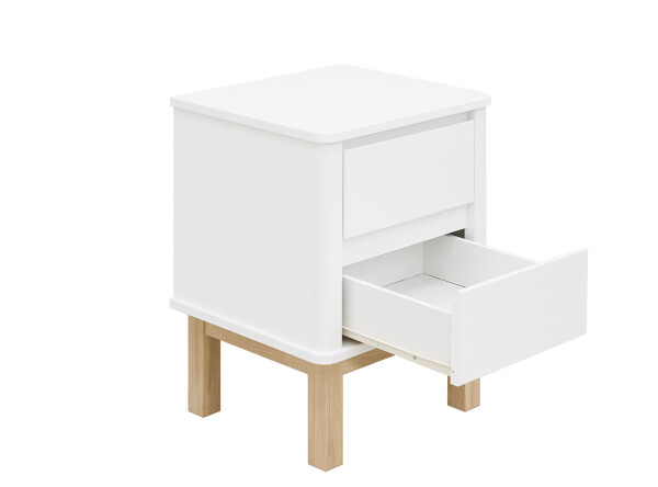 Night table Mika White/Oak