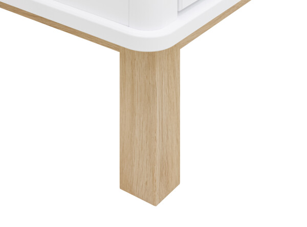 Night table Mika White/Oak