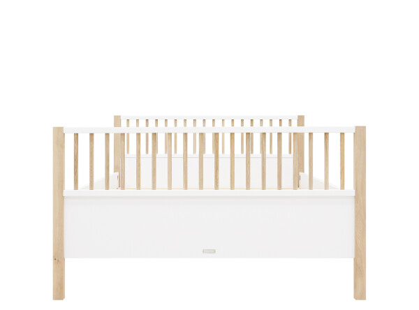 Twinbed 120x200 Mika Wit/Eiken