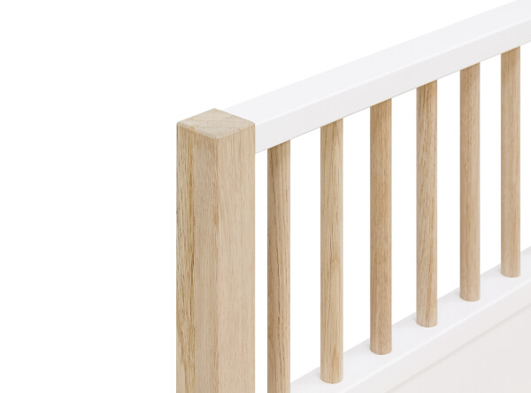 Twinbed 120x200 Mika Wit/Eiken