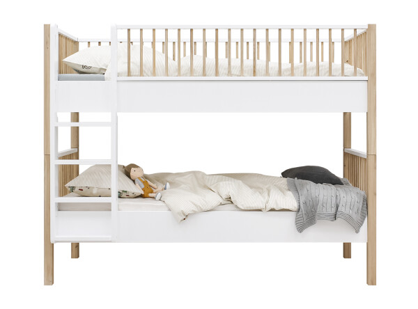 Combi-bunkbed 90x200 Mika White/Oak