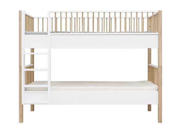 Combi-bunkbed 90x200 Mika White/Oak