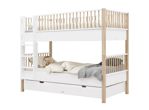 Combi-bunkbed 90x200 Mika White/Oak