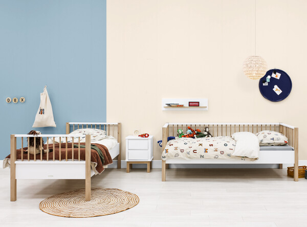 Combi-bunkbed 90x200 Mika White/Oak