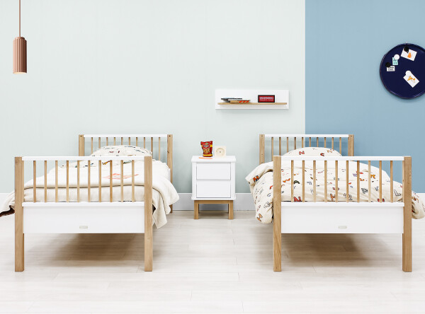 Combi-bunkbed 90x200 Mika White/Oak