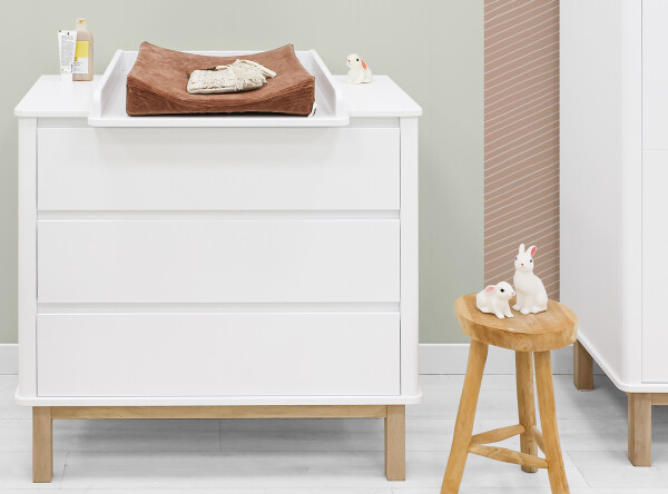 Mika 2-delige babykamer Wit/Eiken