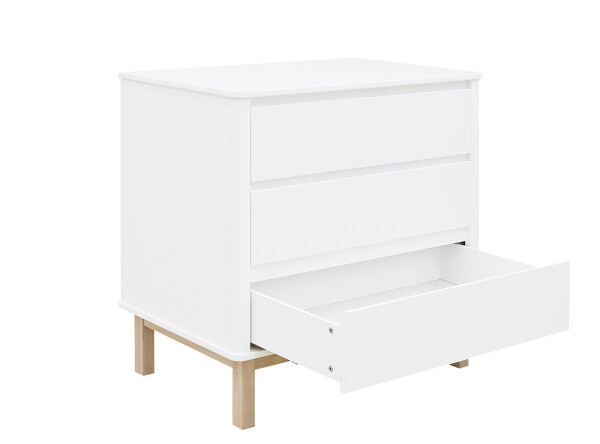 Mika 2 piece nursery furniture set with cot bed White/Oak