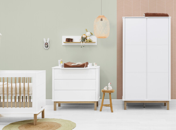 Mika 3-part nursery White/Oak