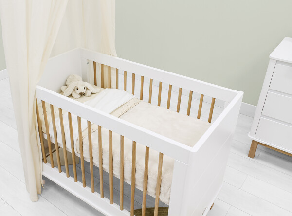 Mika 3-delige babykamer Wit/Eiken