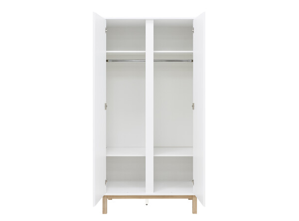 Mika 3 piece nursery furniture set with bench bed White/Oak