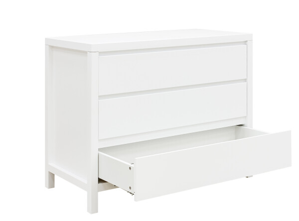 Corsica 3 piece nursery furniture set with bench bed White