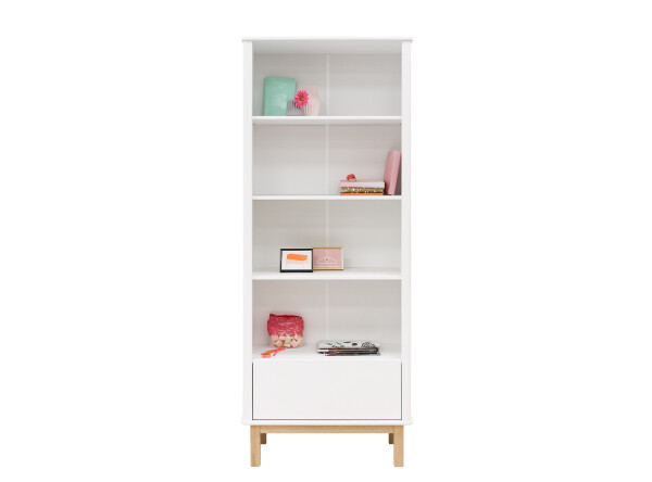 Bookcase Mika White/Oak