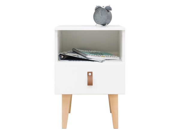 Night table Indy White/Natural