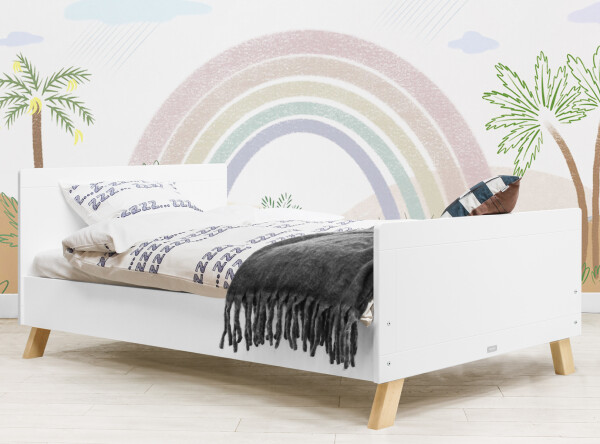 Twin bed 120x200 Lisa White/Natural