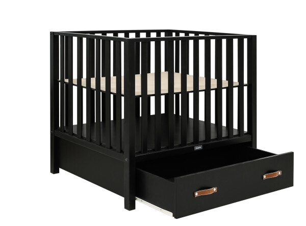 Playpen with drawer Kai Matt Black (excl. wheels)