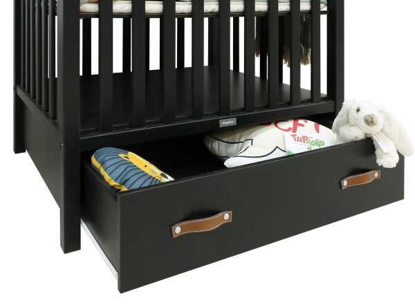 Playpen with drawer Kai Matt Black (excl. wheels)