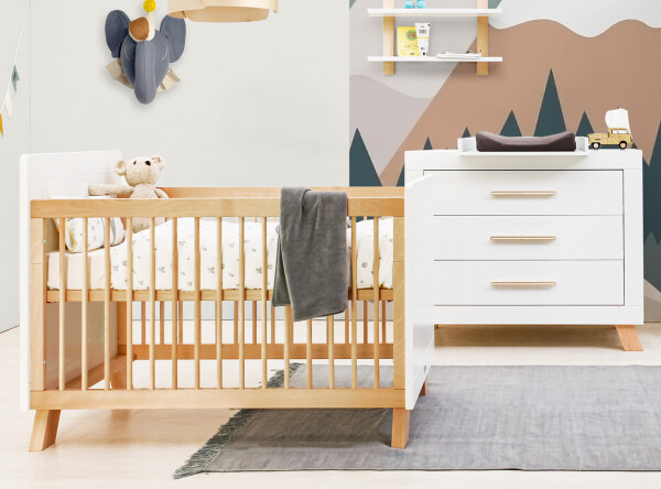 Lisa 2-part nursery White/Natural