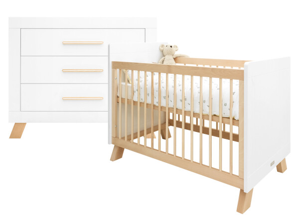 Lisa 2-part nursery White/Natural