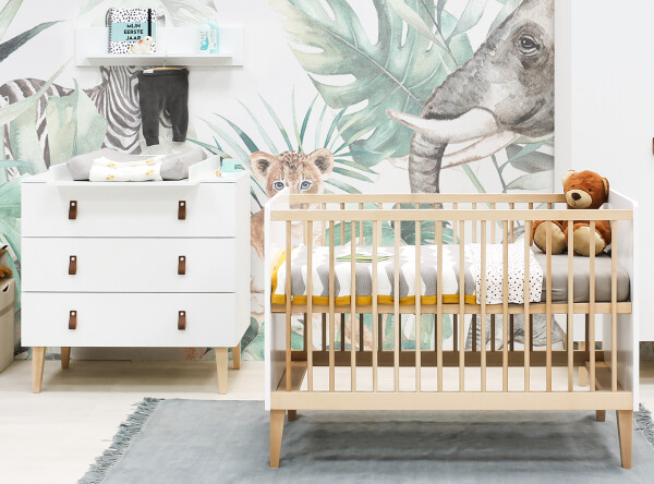 Indy 2-part nursery White/Natural