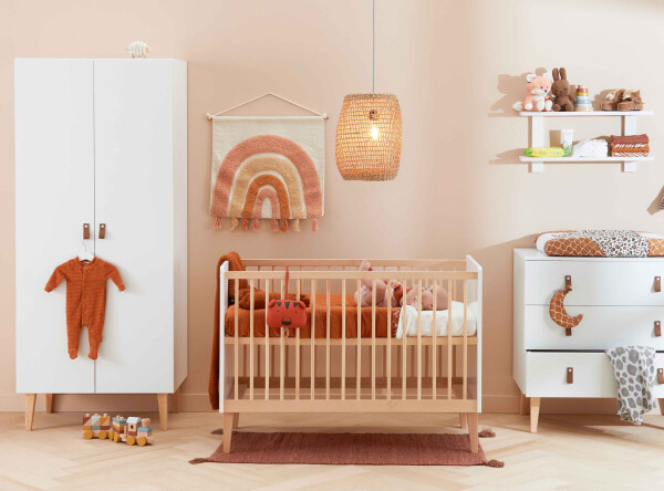 Indy 3-part nursery White/Natural