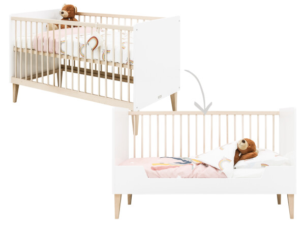 Bedbank 70x140 Indy Wit/Naturel