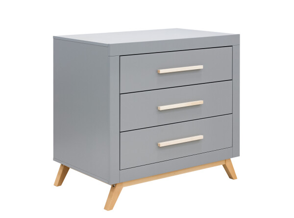 Dresser with 3 drawers Fenna Grey/Natural