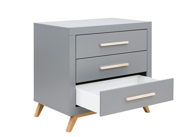 Dresser with 3 drawers Fenna Grey/Natural
